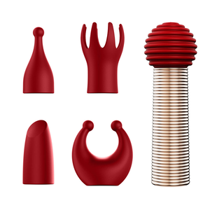 Bestseller Bullet Vibrator 10 Vibrationsstufen 5 Verschiedene Aufsätze ABS+Silikon Material Superkraft G-Punkt-Stimulation Mini - Product Image 1