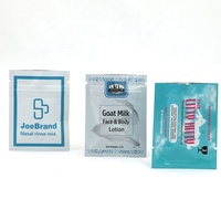 Sachets d'emballage personnalisés pour échantillons de crème cosmétique, petits, à trois soudures latérales