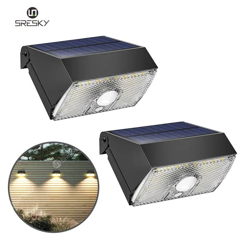 SRESKY energy saving mini outdoor home security led solar wall light with motion sensor