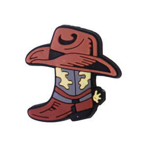 2023 nueva llegada PVC vaquero zapato encantos al por mayor accesorios decorativos adornos de cultura regional diseño de <span class=keywords><strong>dibujos</strong></span> <span class=keywords><strong>animados</strong></span> Zueco encanto - Product Image 5