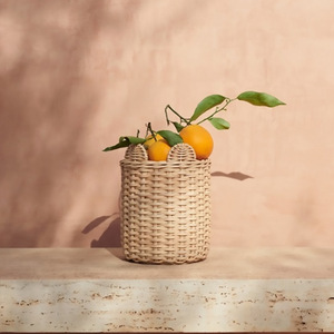 Handmade Rattan Storage <b>Basket</b> <b>Large</b> Size With Handle For Fruits Vegetables And Miscellaneous Items - Product Image 1