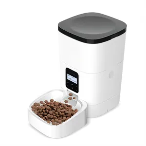 Du4L Factory Custom 4L 6L Tuya Microchip Wifi Mobile App press bottom Control Dog Bowl t dispenser Bottom automatic pet feeder