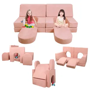 Wholesale New Kids Play Couches High Density Foam Imaginative Creative Play Sofa Kids Mats Sofa For Boy Girl