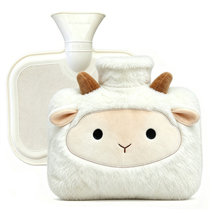 Wholesale Removable Cute Cartoon Stuffed Animal <strong>Hot</strong> <strong>Water</strong> Bag Plush Lamb <strong>Sheep</strong> Cover for 1500ml Rubber <strong>Hot</strong> <strong>Water</strong> <strong>Bottle</strong> - Product Image 1