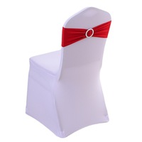 Vente en gros usine : Nœuds de chaise extensibles en Spandex bordeaux pour mariages, événements et fêtes, avec décoration rose extensible faite à la main