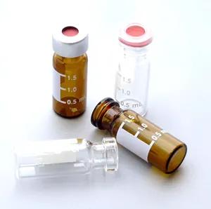 1.5ml 11mm Clamp Top Glass Sample Vial Glass Hplc Vials Pharmaceutical Storage Bottle