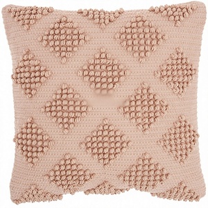 Funda de Cojín Decorativa Boho, Funda de Almohada de Lana Hecha a Mano, Relleno 100% Algodón, Cierre de Cremallera Extraíble y Lavable - Product Image 1