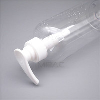 Flacon pompe en plastique PET transparent de grande taille pour shampoing, distributeur de savon liquide vide pour soins personnels et cosmétiques