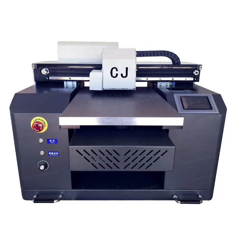 CJ A3 de Madeira Pequena Caixa De Metal Móvel De Impressora Jato de tinta Impressora plana UV