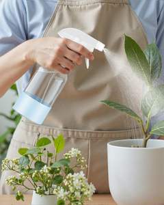 Flacon pulvérisateur pour cheveux en verre ambré rectangulaire personnalisé <span class=keywords><strong>de</strong></span> 500 ml avec logo imprimé en sérigraphie, pompe pulvérisatrice, emballage en boîte <span class=keywords><strong>vide</strong></span> - Product Image 2