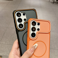Coque de téléphone portable magnétique double couleur mate givrée populaire pour Samsung Galaxy S26 S25 S24 Ultra Plus