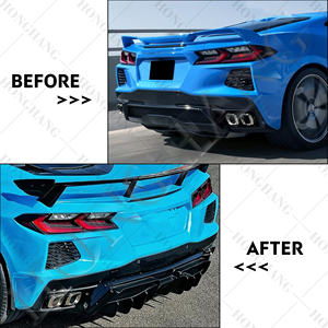 Diffuseur arrière en fibre de carbone de haute qualité Chaoshenghang pour Chevrolet <span class=keywords><strong>Corvette</strong></span> C8, lèvre de pare-chocs en fibre de carbone, ajustement parfait, 2020 - Product Image 5