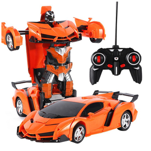 LED Transform Remote Control RC Car Deformation <span class=keywords><strong>Robot</strong></span> Car Toy for Kids certificazione CE 1:18 scatola per finestre in plastica Unisex 6 età + - Product Image 1