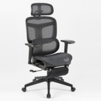 Chaise de bureau exécutive ergonomique inclinable en maille, pivotante et réglable, avec accoudoirs confortables, pour un mobilier de bureau moderne