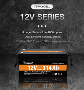 ภาษีและค่าขนส่งฟรี DDP ไปยังโปแลนด์ ชุดแบตเตอรี่ลิเธียมไอรอนฟอสเฟต 12.8V 314Ah 4019Wh พร้อมระบบควบคุม BMS ผ่านแอปพลิเคชัน สำหรับการตั้งแคมป์และเรือ - Product Image 3