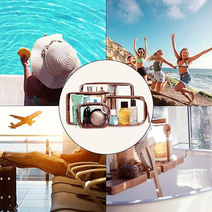 Bolsa de Cosméticos Transparente, Impermeable, a Prueba de Fugas, con Cierre, Aprobada por la TSA, para Viajes, Marrón, para Hombre y Mujer - Product Image 5