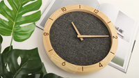 Jam Dinding Kayu Dekorasi Rumah dari Kayu Alami dengan Quartz Senyap