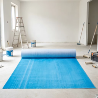 Rouleau de protection de sol en feutre auto-adhésif non tissé, bâche de protection pour peintre pour travaux de rénovation intérieure et de peinture de construction