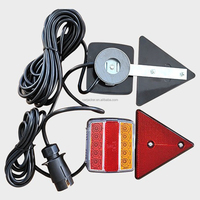 Ensemble de feux arrière 12V, feux de remorque filaires, câble de 7,5 m, aimant, feux arrière intégrés, feux de remorque avec réflecteur