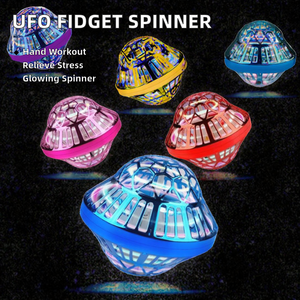 UFO Magic Premium Fidget Spinner Gyroscope lumineux du bout des doigts Détection <span class=keywords><strong>balle</strong></span> <span class=keywords><strong>volante</strong></span> Spinning Soulagement du stress Exercice de la main - Product Image 2