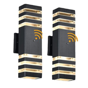 Lámpara de Pared con Sensor de Luz <span class=keywords><strong>para</strong></span> Exteriores IP65, Iluminación de Pared Ascendente y Descendente, Lámpara de Jardín <span class=keywords><strong>para</strong></span> Exteriores de Hotel o Villa, <span class=keywords><strong>Lámparas</strong></span> de <span class=keywords><strong>Porche</strong></span> de ABS - Product Image 1