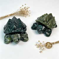 En gros, Tortue alligator en pierre naturelle et cristal pour ornement Feng Shui et cadeaux de collection