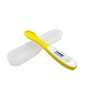 Europe Export Portable ABS TPR Yellow Spoon Thermometer LR1130 Baby Product Kid Smart Tiny Clean Auto off 0~60C High Quality