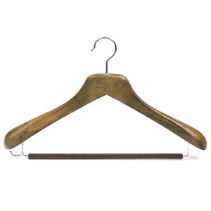 Manufacturer Coat Rack Luxury Coat Hanger Stand Heavy Duty Wooden Suit Clothes Hanger