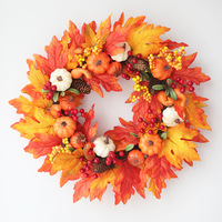 Fleurs et fruits artificiels, couronnes et guirlande de noël, grande porte d'entrée de 50cm, décorations d'halloween pour l'extérieur, vente en gros, 2022