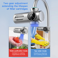 Nouveau Purificateur d'Eau Manuel Domestique en Plastique avec Écran Numérique Intelligent, 8 Étapes, Ultra Anti-calcaire et Anti-chlore, pour Robinet de Cuisine