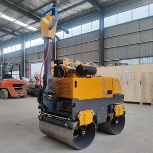 Qiyun Machines Dubbele Trommel Road <span class=keywords><strong>Roller</strong></span> Lopen Achter 0.8 Ton <span class=keywords><strong>Roller</strong></span> Te Koop Hand Gehouden Grond Rodillo Compactador - Product Image 1