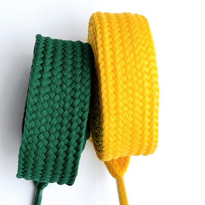 Lacets élargis blancs de 2cm pour chaussures décontractées et bottes pour chaussures lacets plats monocouche de vente en gros d'usine - Product Image 2