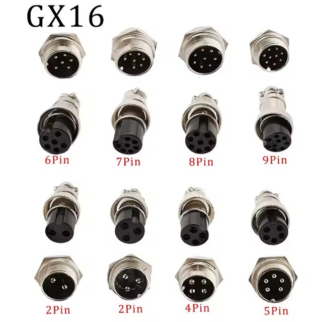 GX16 Aviation Panel Mount 16mm Wire Connector GX16 2/3/4/5/6/7/8Pin Male Female Jack Circular Plug Socket L70-78 Adapte