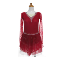 Robe de justaucorps pour filles, patinage artistique, roller, danse, ballet, costume de danse pour compétition de patinage artistique, strass