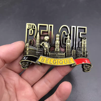 Aimants de réfrigérateur personnalisés DIY, logo, motif de pays, alliage métallique, personnalisation 3D en relief, imperméables, durables, cadeaux promotionnels