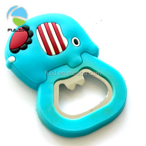 Ouvre-bouteille personnalisé en forme d'éléphant en PVC avec aimant pour réfrigérateur - Product Image 1