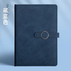 Agenda Premium Personalizada con Cubierta de Cuero Azul, Caja de Regalo, Cuaderno Magnético con Recambio y Set de Memoria USB - Product Image 5
