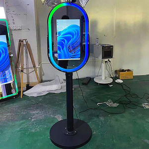 Espejo Mágico Europa para Fotomatón de Bodas, Grande, Moderno e Inteligente, con Pantalla Táctil de 15.6 Pulgadas, Ruedas, IA, Impresión Instantánea, Metal Templado - Product Image 1