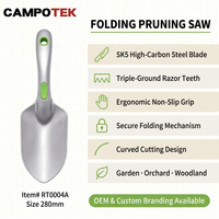 Truelle de jardin 280 mm en aluminium moulé, poignée ergonomique avec accent vert, outil de plantation, de creusement et de repiquage