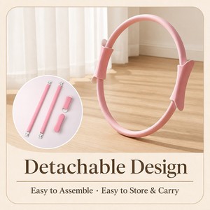 Anneau de Pilates Détachable, Anneau de Yoga de Résistance avec Poignées Amovibles et Logo Personnalisé OEM, Équipement de Fitness à Domicile en Gros - Product Image 2