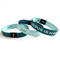 Bracelet élastique RFID NFC FM1108 Ntag 213 Ntag 215 Ntag216 ICODE SLIX avec logo personnalisé et messages positifs