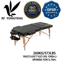 Lit de massage pliable moderne en PU de haute qualité à trois sections avec dossier et hauteur réglables pour les spas, les salles de sport, les chambres et les salons