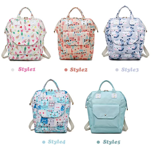 Zaino <span class=keywords><strong>per</strong></span> Pannolini Portatile in Poliestere con Stampa Floreale e Cartoni Animati <span class=keywords><strong>per</strong></span> <span class=keywords><strong>Neonati</strong></span>, Essenziali <span class=keywords><strong>per</strong></span> Mamme, Vendita all'Ingrosso dalla Cina - Product Image 2