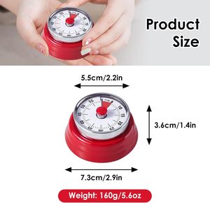 YIZHI Durable 60 Minutos <span class=keywords><strong>Visual</strong></span> Temporizador Mecánico con Base Magnética Cuenta Regresiva Temporizador de Cocina para Niños Adultos Estudio Oficina Cocina - Product Image 2