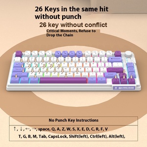 XUNFOX K81 Wired USB <strong>Keyboard</strong> 3-Color MDA Ball Cap RGB Backlit Mechanical Office &amp; Gaming PC Laptop Universal <strong>Keyboard</strong> - Product Image 5