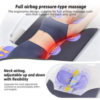 Lit de massage pliant multifonctionnel pour le corps entier avec pression d'air, compresse chaude, pétrissage manuel du cou, de la taille, des hanches et des jambes - Filaire
