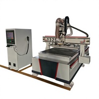 Router CNC ATC 1325 de 4x8 pies, máquina de fresado y tallado de madera de 3 ejes con husillo único, control Syntec/LNC/NC Studio, husillo de 9KW