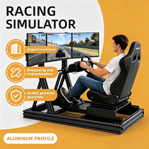 Postazione di Guida per Simulatori di Corse con Struttura di Supporto Stabile per Lunghe Sessioni di Sim Racing Professionale e Allenamento per Competizioni Virtuali - Product Image 3