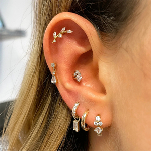Pendientes de Aro Grandes Personalizados CANNER con Circonitas, Plata de Ley 925, Joyería Fina para Chicas, Chapados en Oro de 18K - Product Image 2