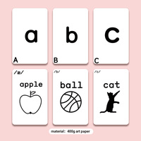 Ensemble éducatif de mots fréquents et de phonétique en anglais pour enfants, avec cartes flash cognitives